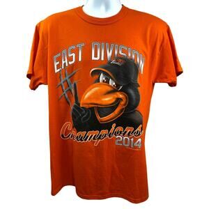 Russell Medium Baltimore Orioles Orange Graphic T-Shirt-2014 Post Season